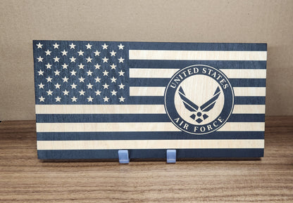 6x12" Laser Engraved Military Flags