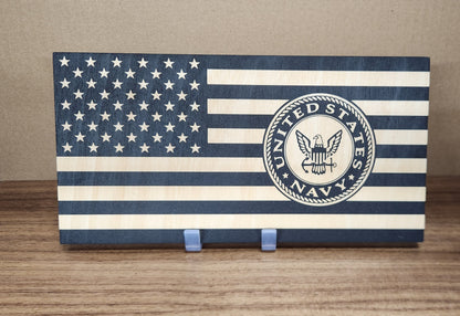6x12" Laser Engraved Military Flags